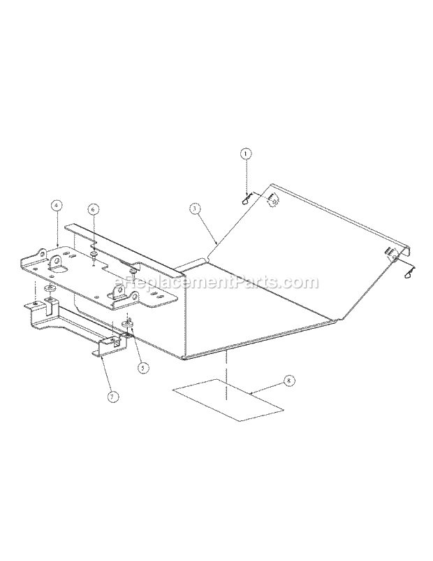 Floor Panel Assembly Diagram and Parts List for M60-KHEFI 53AB5HEX750 Cub Cadet Sprayer